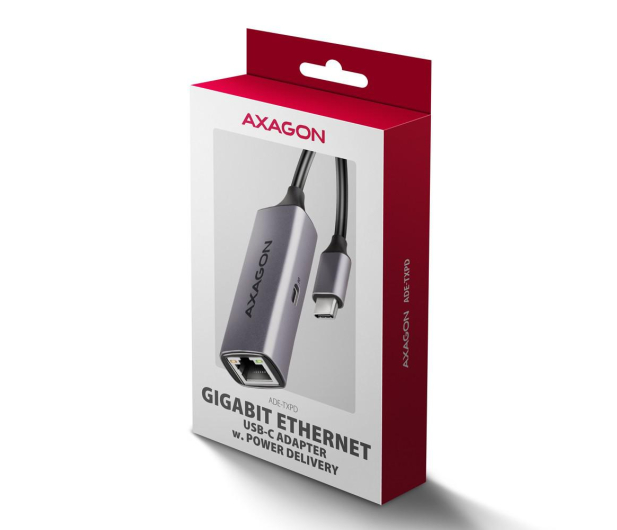Axagon ADE-TXPD USB-C gigabit ethernet adapter z PD 100W - 1485410 - zdjęcie 8